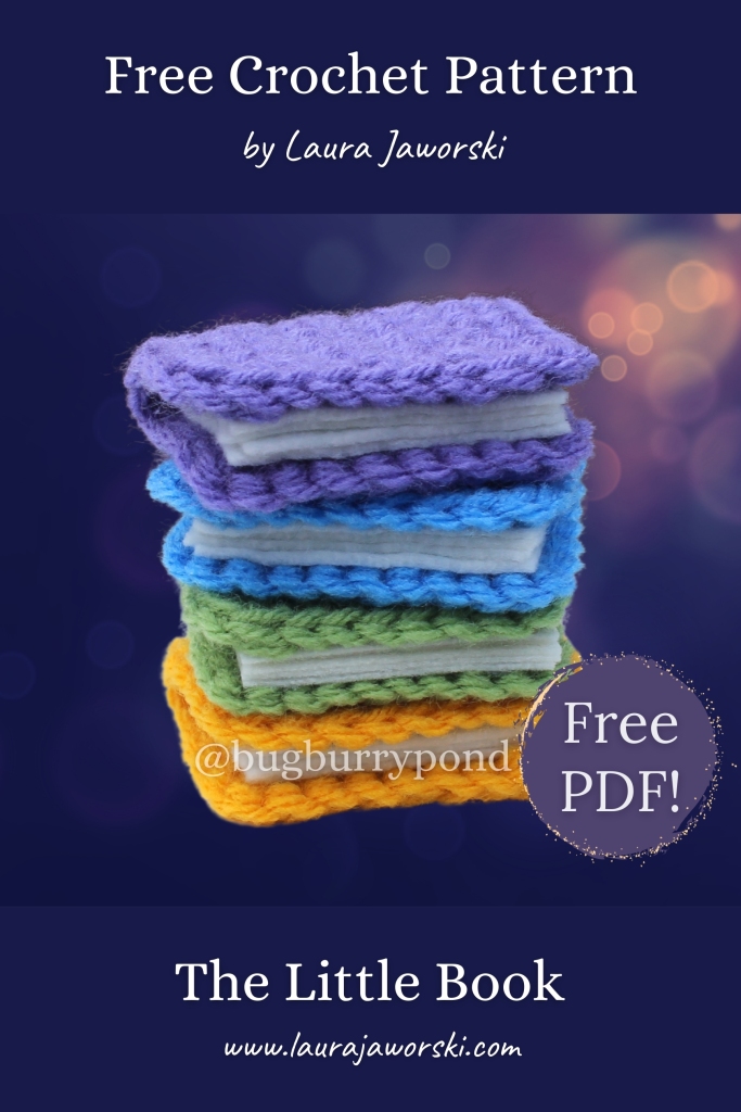 The Little Book Free Crochet Pattern by Laura Jaworski 📚 laurajaworski.com